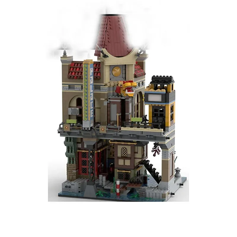 Modular City Building Model Moc Building Blocks City Cinema Model Technology Bricks Christmas Assembly Street View Toys Gifts