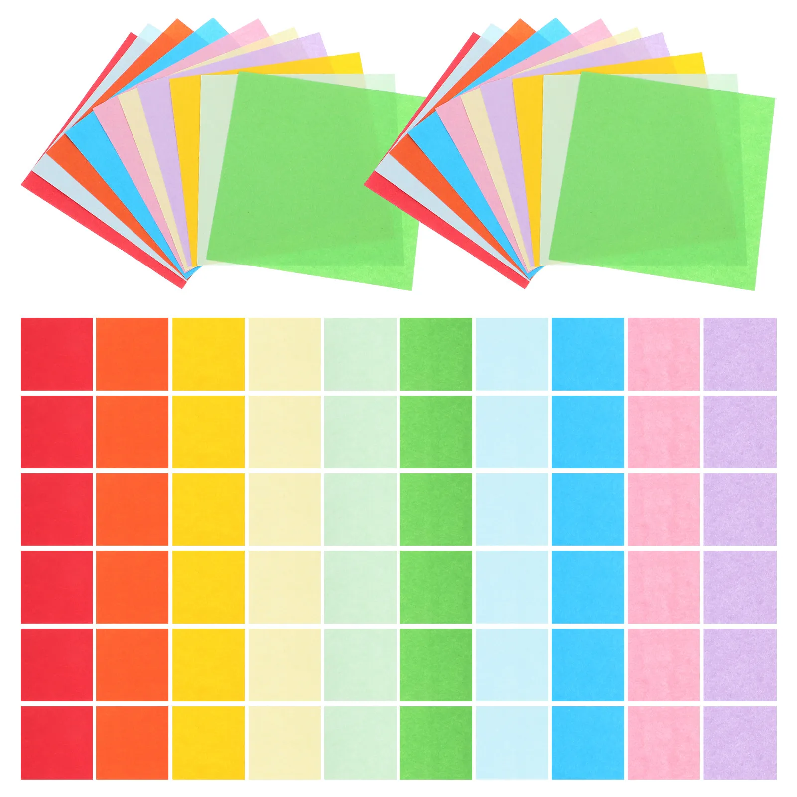 500Sheets Japanese Style Origami Paper Square Colored Double Sided Craft Sheets for Creative DIY Folding Holiday Decor Learning