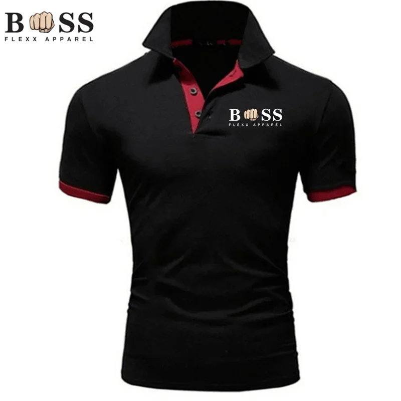 2024 New Men\'s Fashion Sports Summer Slim Fit Short Sleeve Polo Shirt, Men\'s Personalized Printed Golf Polo Shirt.