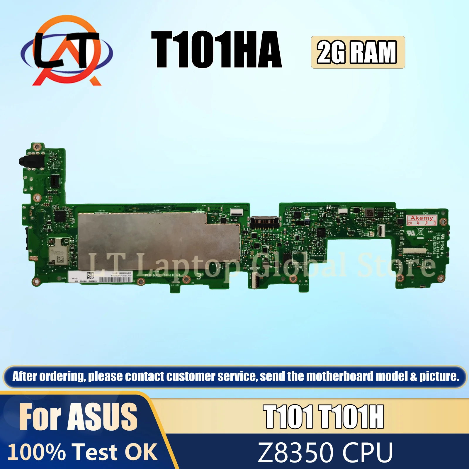 

T101HA Mainboard For ASUS Transformer Book T101 T101H T101HA Motherboard With Z8350 CPU 2G-RAM 64G-SSD 100% Test OK