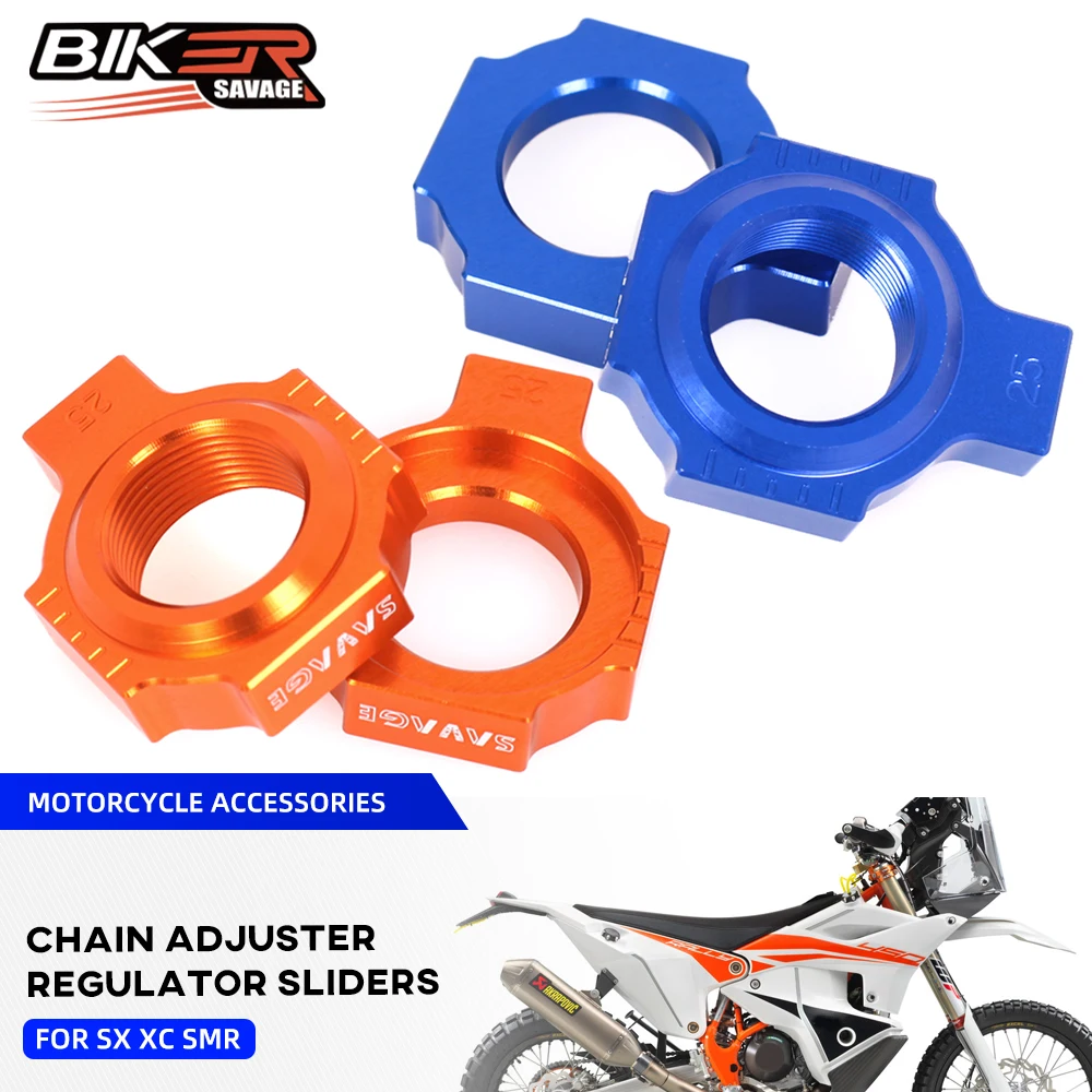 Motorcycle Chain Adjuster Regulator Sliders For SX SX-F XC XC-F SMR Rally 450 350 300 250 150 125 Axle Block Tensioner 2013-2024