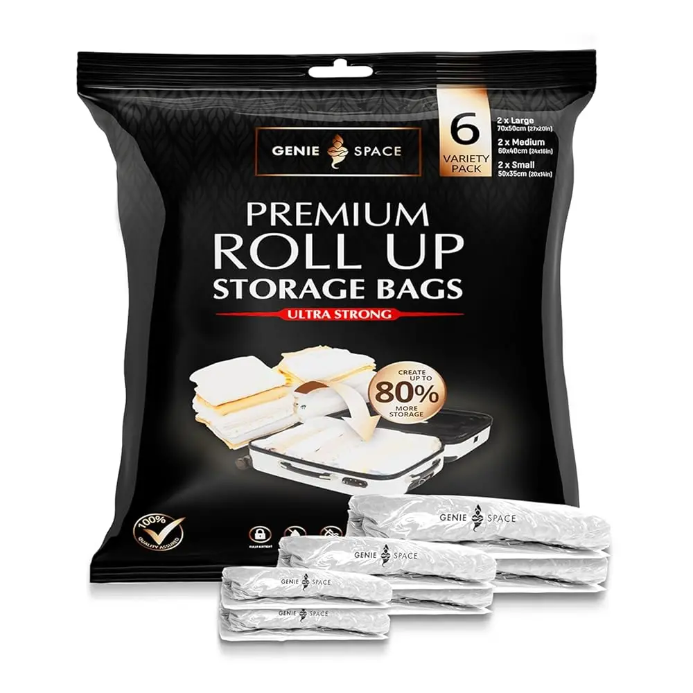 

Free ShippingGenie Space - Roll Up Bags - Variety - 6 Pack