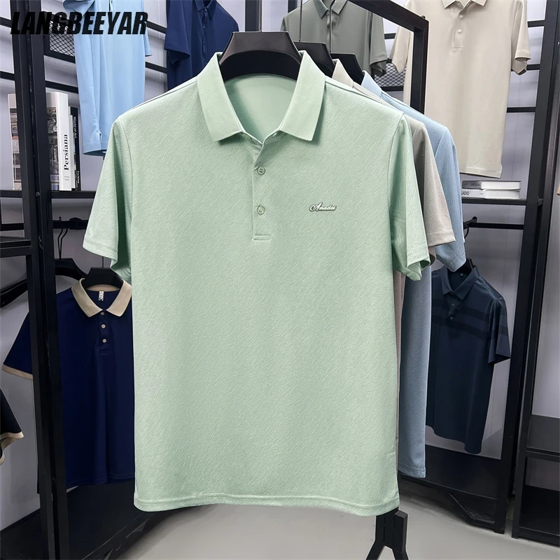 

Top Grade Designer Brand Polo Shirt Men Summer New High Short Sleeve Regular Solid Casual Tops Fashions Mens Clothes 2025