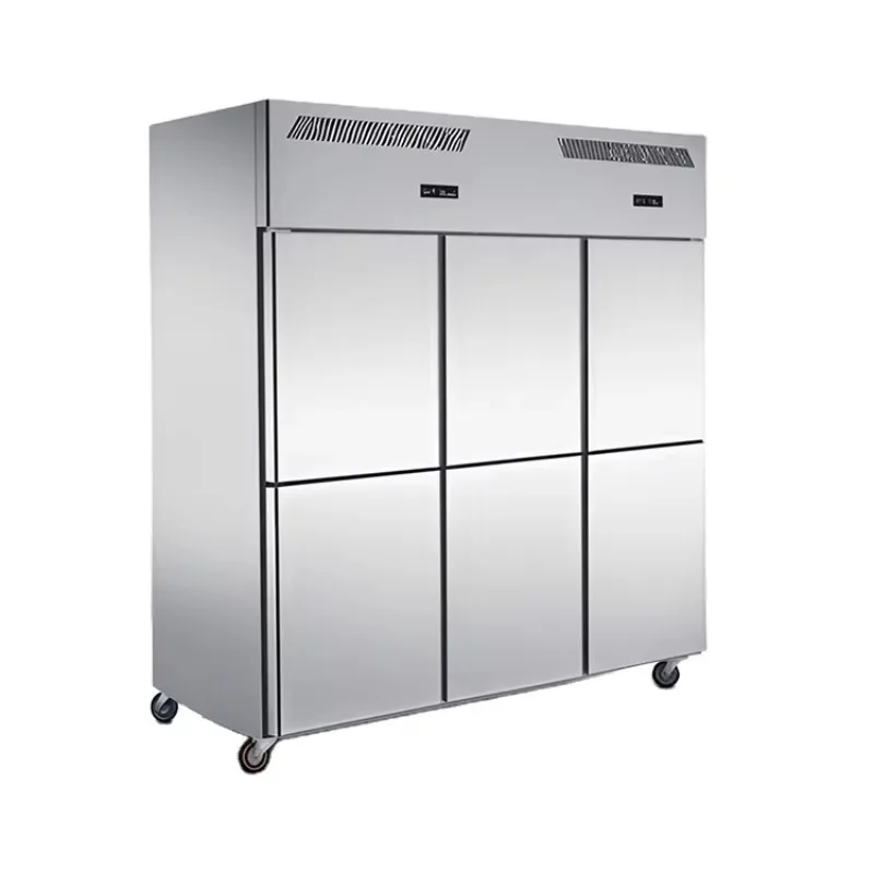 

Commercial 6-Door Refrigerator Freezer Frost-Free Air Cooling Convertible /Refrigeration Non-Magnetic Stainless Steel