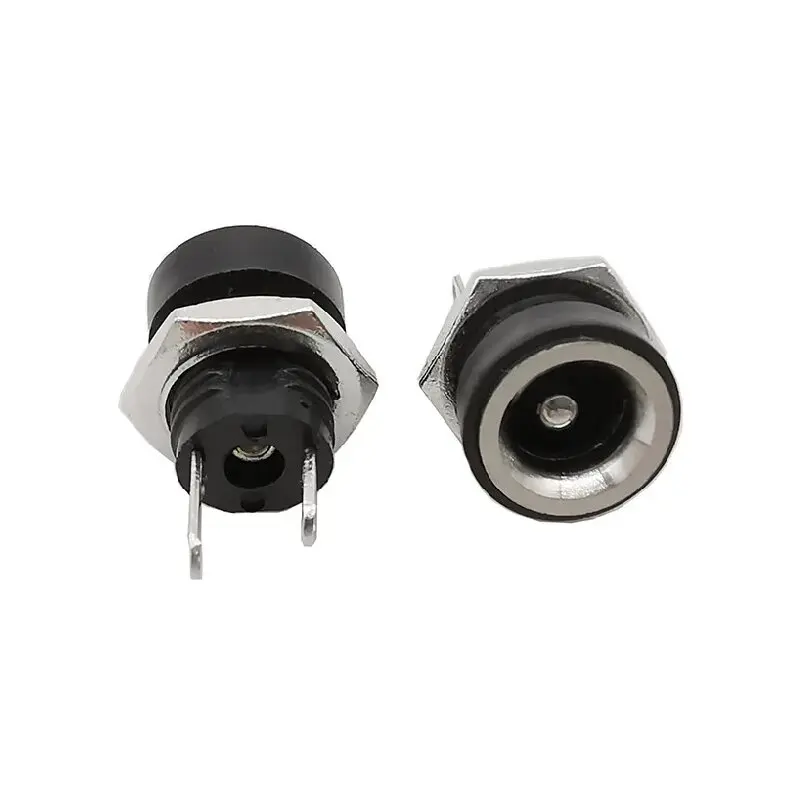 50pcs/lot DC022B 5.5x2.1mm DC Power Jack Socket Connector 2 Pin Female Panel Mount Adapter 5.5*2.1 mm DC Connector