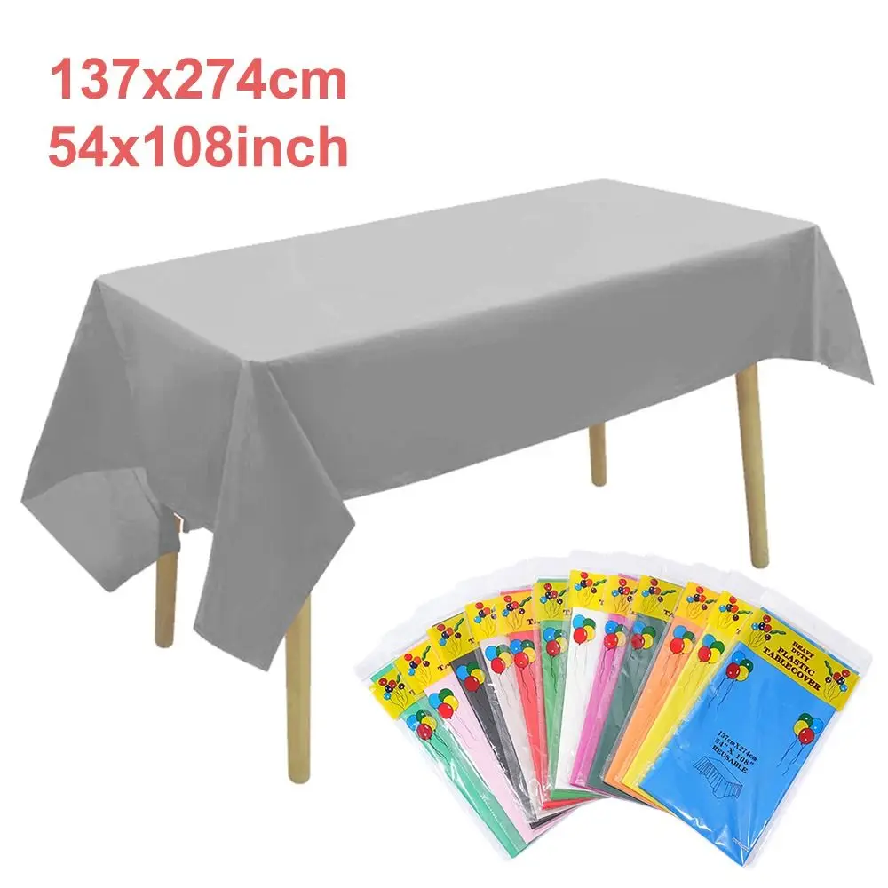 New 54x108inch Disposable Table Cloth Waterproof Oil-Proof Rectangle Tablecloths Rectangle Table Protector Home Use