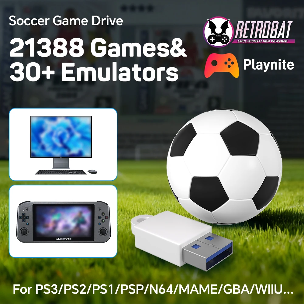 Portable Game HDD for N64/PS3/PS2/PS1/MAME/PSP Retro Soccer Gaming Hard Drive with 21316 Games&72 AAA Games for Win Handheld/PC