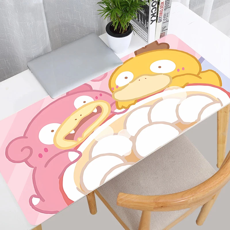 Gaming Mousepad Pokemon Pikachu anime Big Computer Gamer Mouse pad Natural Rubber with Locking Edge Gaming Mouse Mat XXL