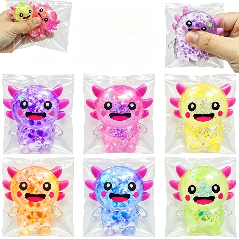 4/6/8pcs Axolotl Squeeze Toys, Novelty Sensory Toys for Kids, Back To School Gifts, Toys for Boys Girls, Random Color