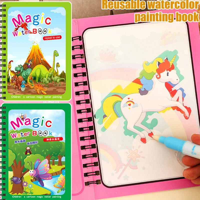 Magical Water Painting Book, Clear Water Coloring Painting, Repeated Graffiti Book, Baby Puzzle Drawing Book, Kindergarten Toy