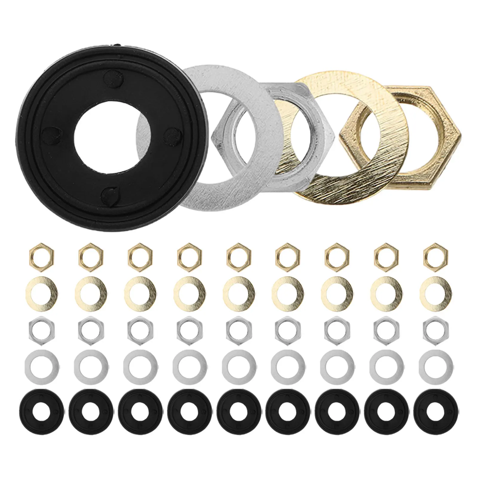 

40 Sets Clock Assembly Parts Quartz Clock Repair Accessories Kit Nuts Washers Gaskets Fittings DIY Mechanism Hardware Repair Kit