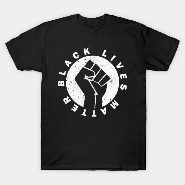 Les voives noirs comptent, tous les voives comptent. T-shirt manches courtes col rond homme, décontracté, 100% coton, Fist ppm, Protest
