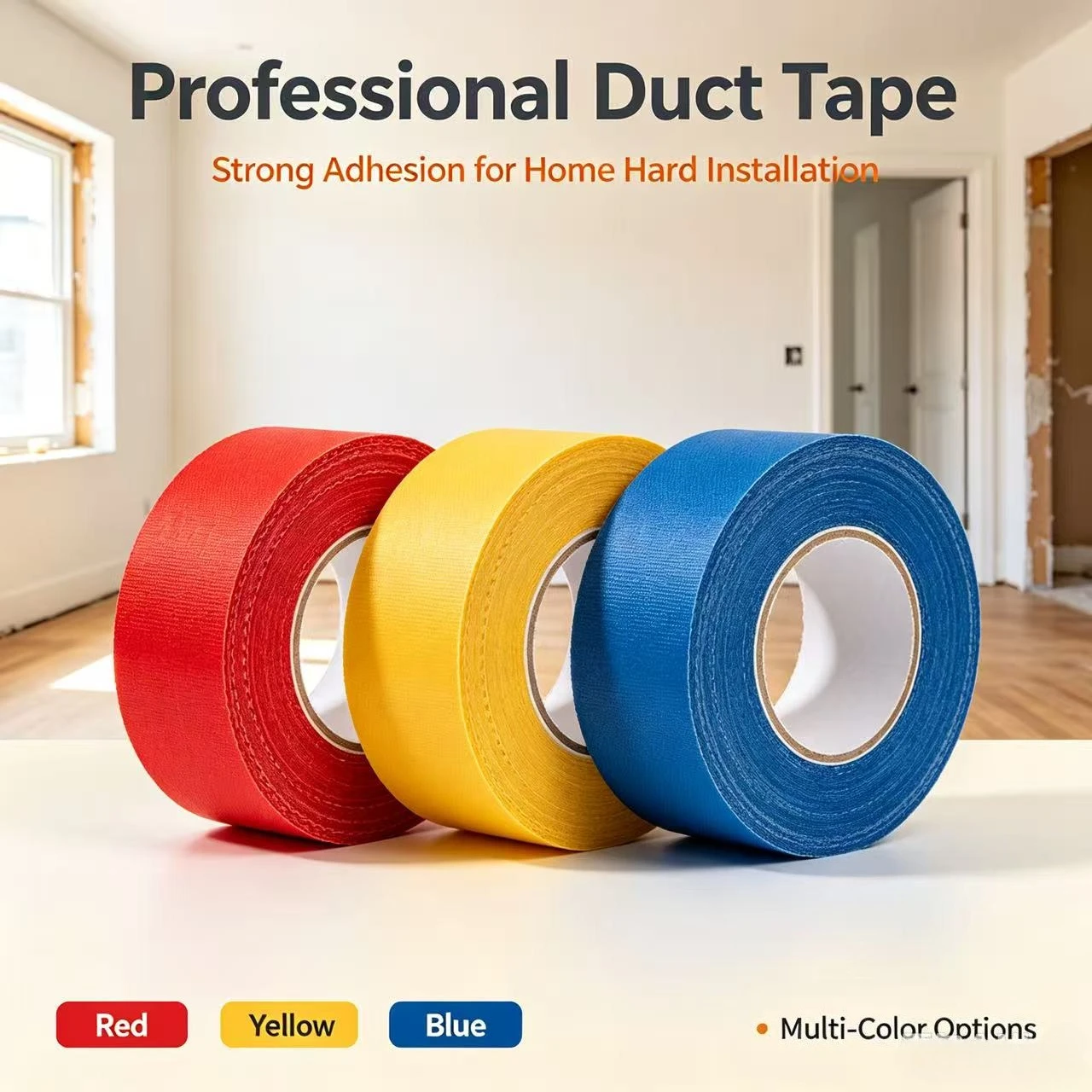 Heavy Duty Duct Tape, 5cm, Waterproof Painters Tape for Construction Marking, Tile & Marble Surface Protection, Warning tape