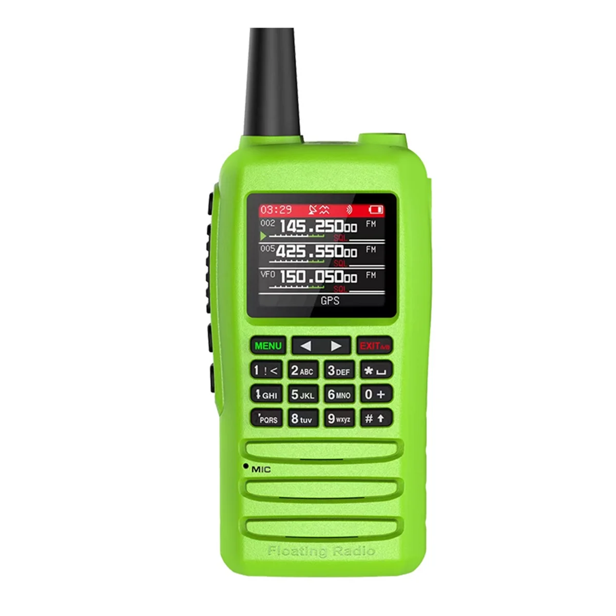 

IC-1600E Walkie Talkie Phone Wireless Programming Air Band Long Range Ham FM Radio IP68 86-890MHZ 50KM Green