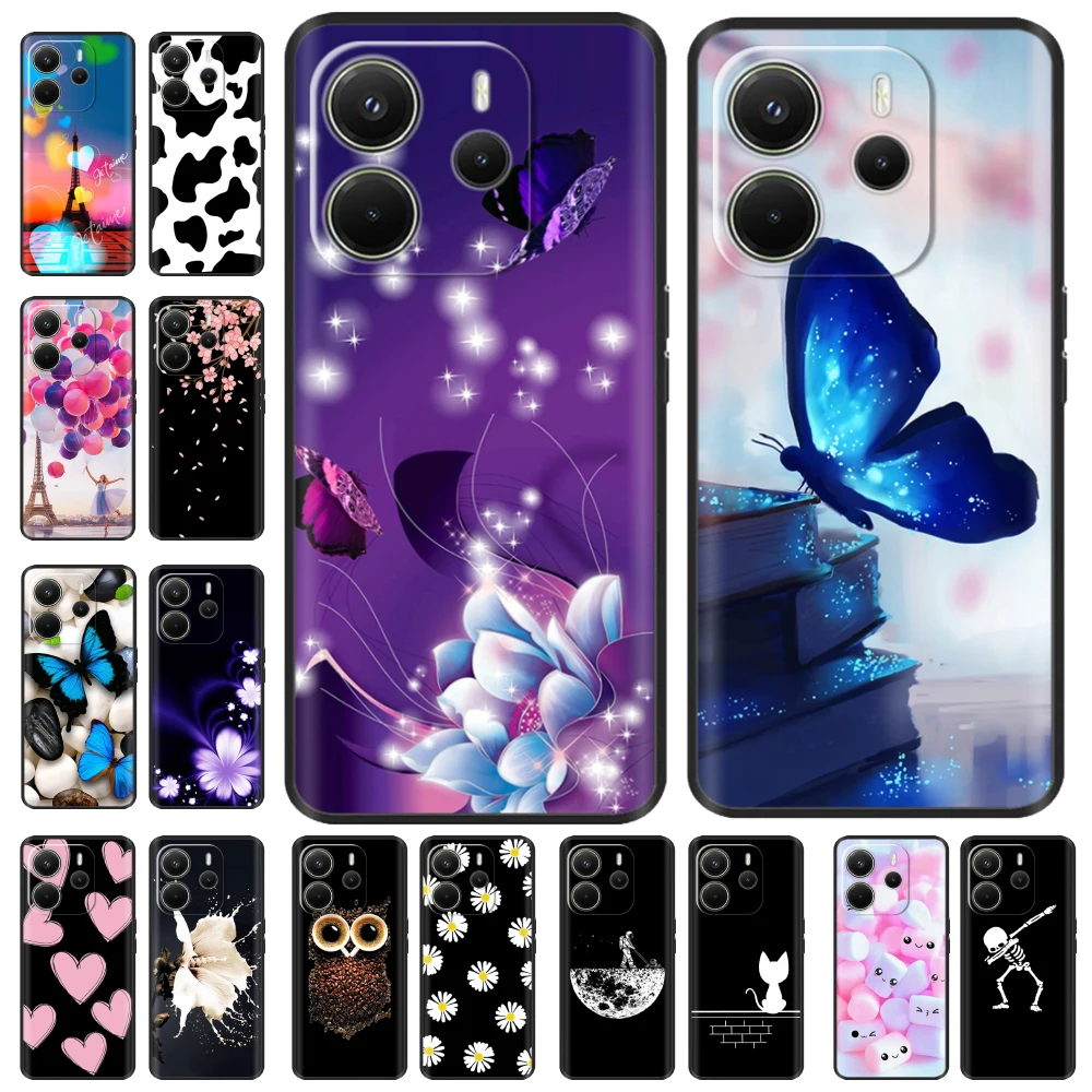 

For Xiaomi Redmi Note 14 4G Case Luxury Painted Phone Silicon Back Cover For Redmi Note14 Note 14 4G 5G Protective Shell Cases