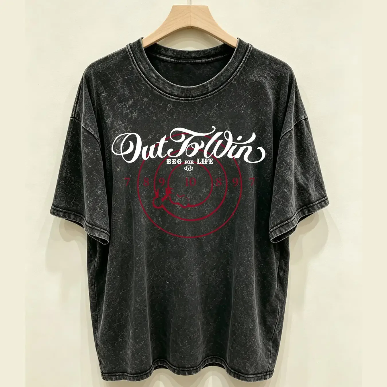 washed T Shirt Out To Win Beg For Life Vintage Brand New Never Worn Licensed OG M long or short sleeves vintage Washed Slightly