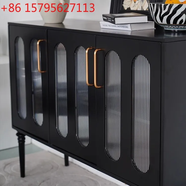 

Retro carved home entrance cabinet American country living room drawer storage cabinet old dining side cabinet