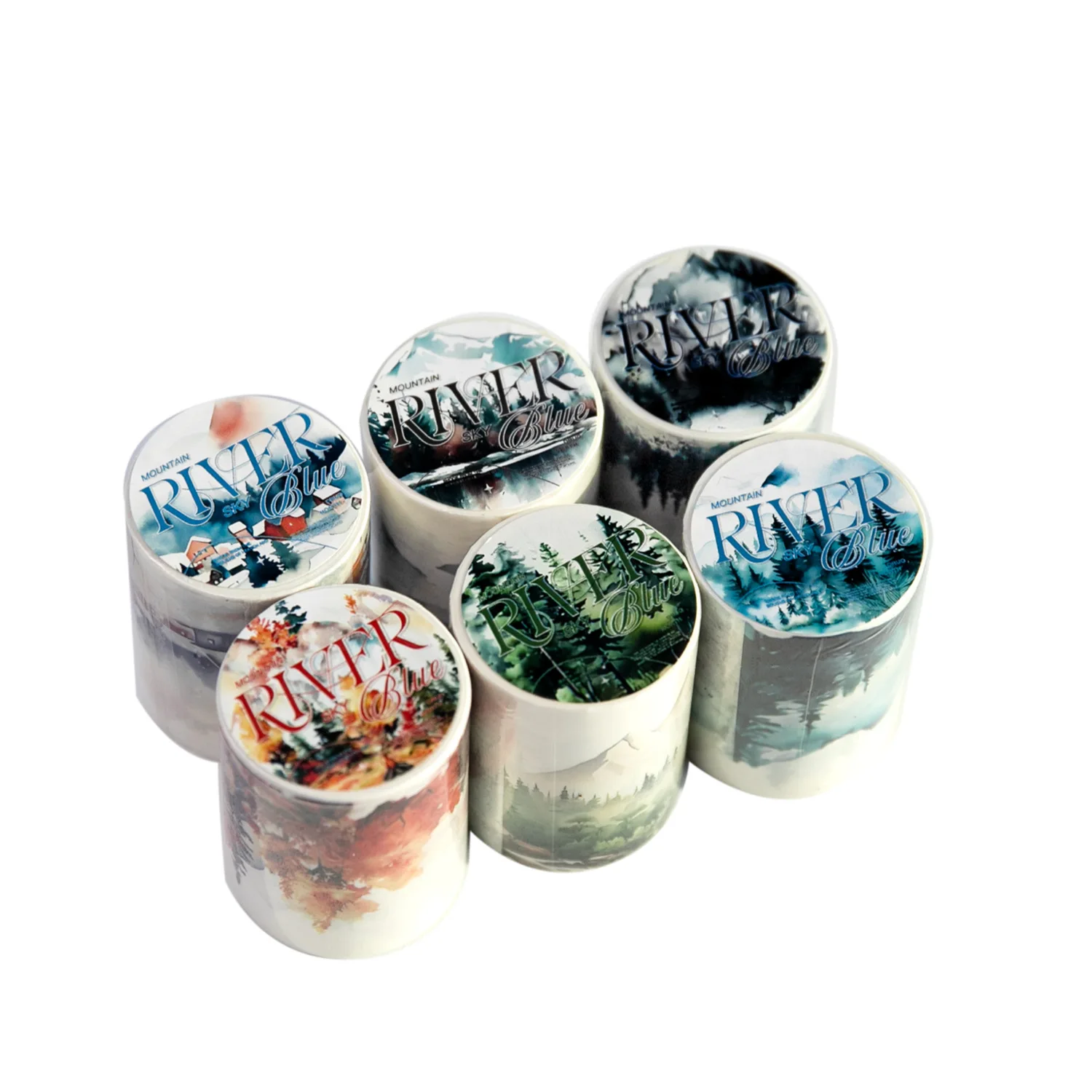 

10pcs/1lot Decorative Adhesive tapes Mountains, rivers Scrapbooking DIY Scrapbooking Stickers