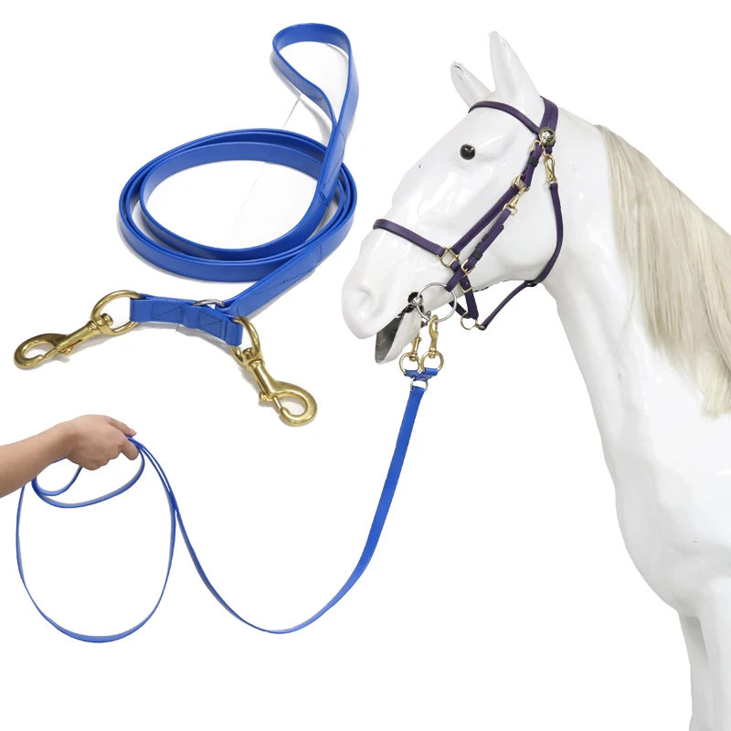 Western Horse Halter Waterproof PVC Coated Nylon Rope Green Mini Fleece Metal Horse Bridle Lead Rope:Wodoodporna uzdowa dla konia z nylonu powlekanego PVC, z zielonego mini polaru, metalowa uzda z linką do prowadzenia.