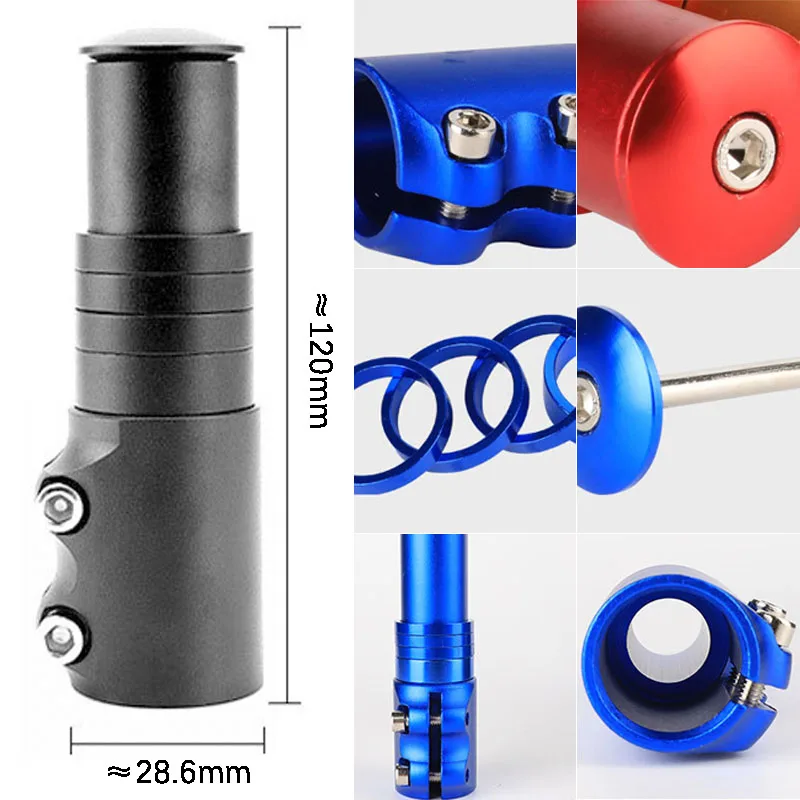 Aluminum Alloy Bicycle Front Fork Head Tube Heightener MTB Road Bike Fork Stem Riser Extender Extension Bicycle Accessories