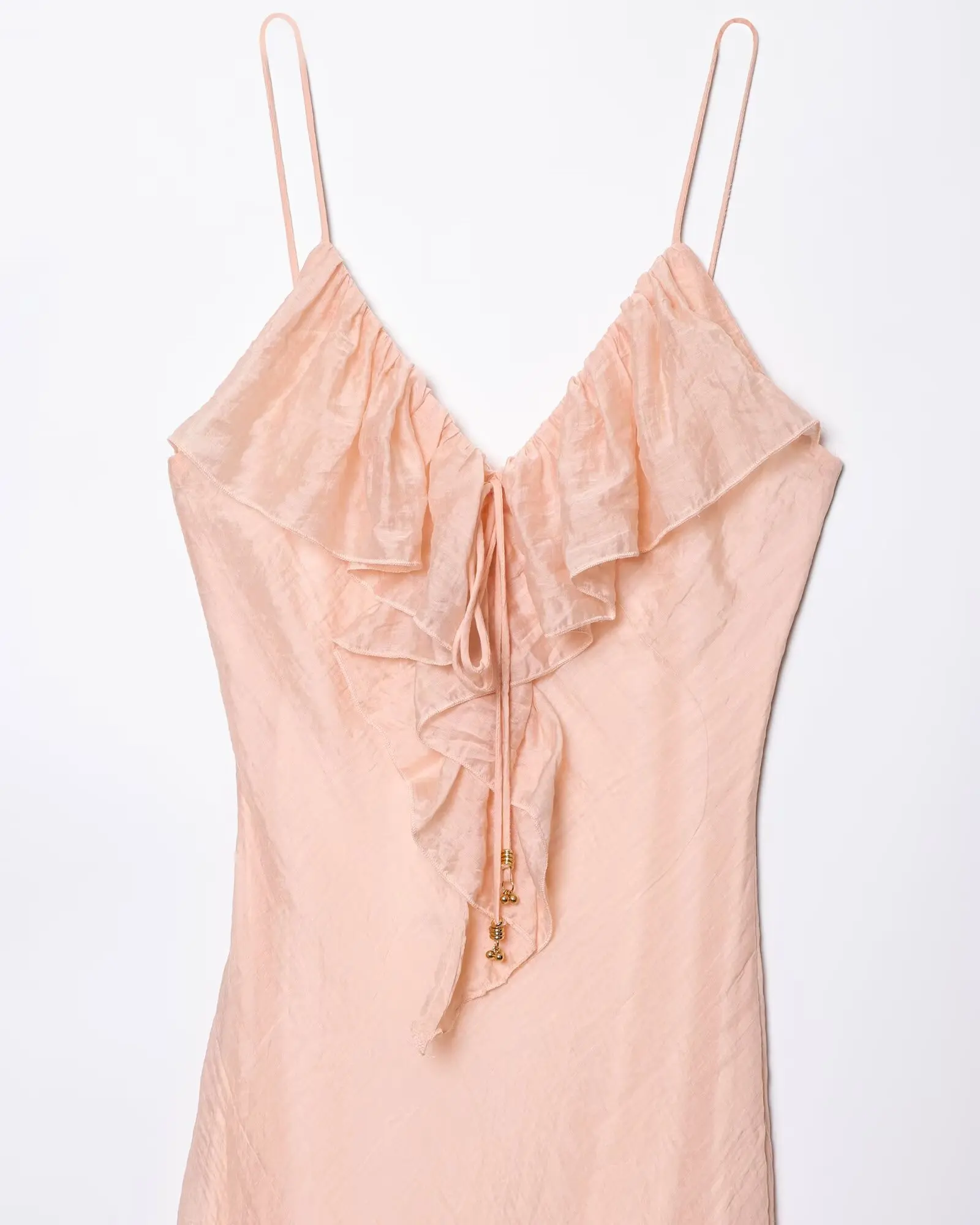 KONDALA Abito elegante da donna con scollo a V a strati Abito longuette senza schienale con lacci Nuovo 2025 Primavera Estate Moda Party Beach Date Dres