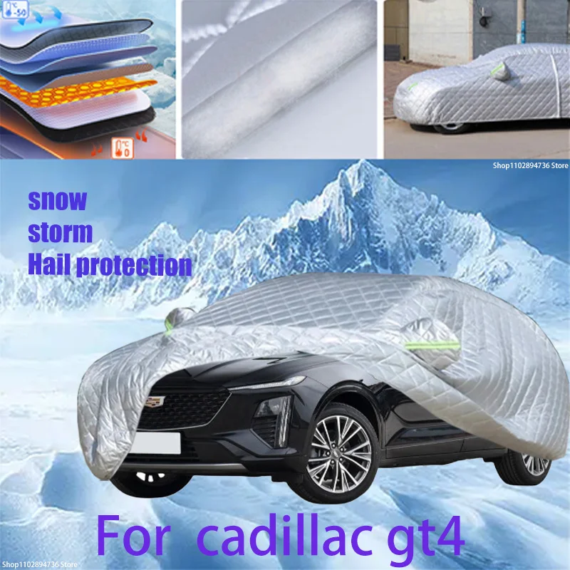 

For cadillac gt4 Outdoor Cotton Thickened Awning For Car Anti Hail Protection Snow Covers Sunshade Waterproof Dustproof