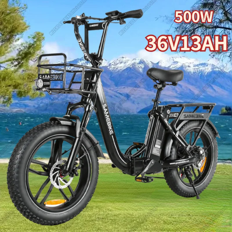 

C05 pro E Bike 500W Motor 36V13AH Lithium Battery Urban Commuting Electric Bike 20 Inch Fat Tire Adult Mountain Fold E-Bicycle