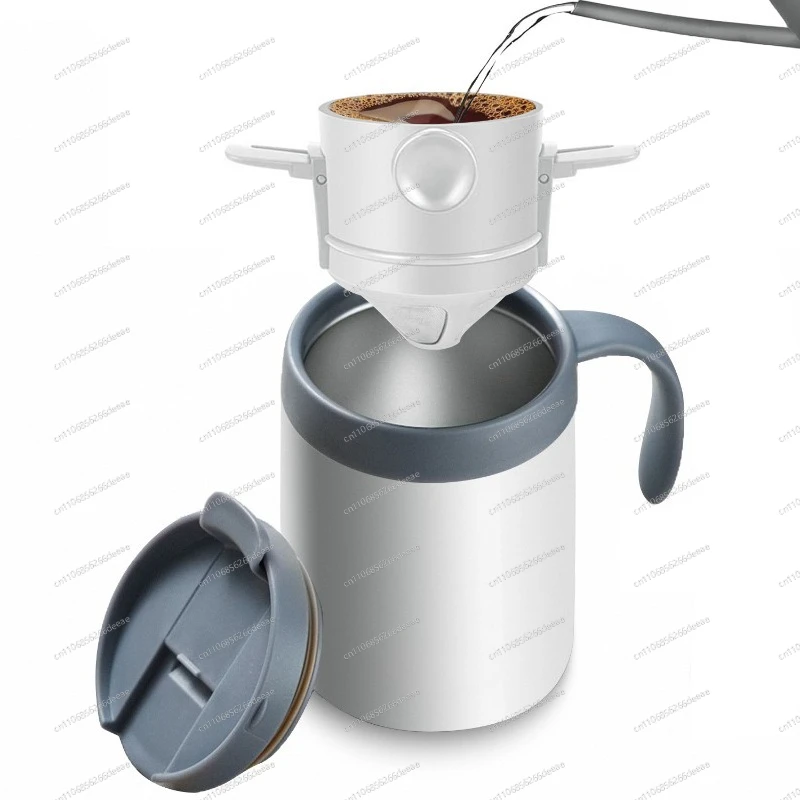 

Outdoor Portable Hand Brew Coffee Cup Stainless Steel Vacuum Insulated Travel Mug Drip Coffee Set