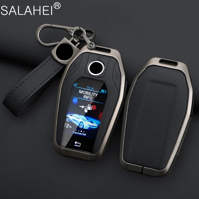 

Leather Car Display LED Key Case Fob Cover Shell For BMW 3 5 7 Series G11 G12 G30 G31 G32 G05 G07 X3 X4 X5 X6 X7 i8 Accessories