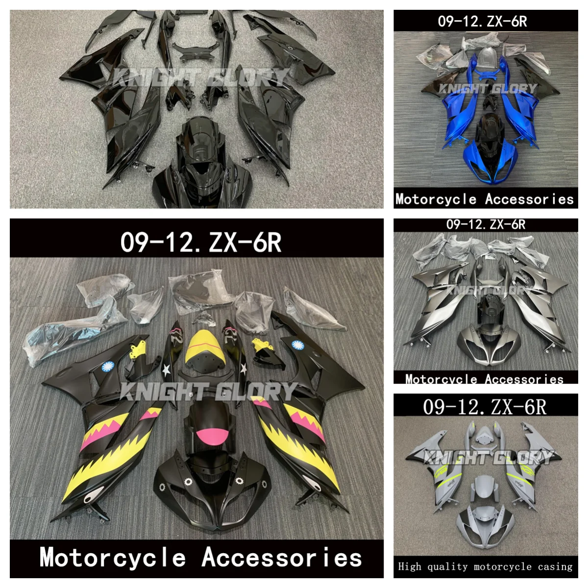 

Applicable to the ZX6R 636 models of 2009-2012 This plastic motorcycle cover ABS injection molding