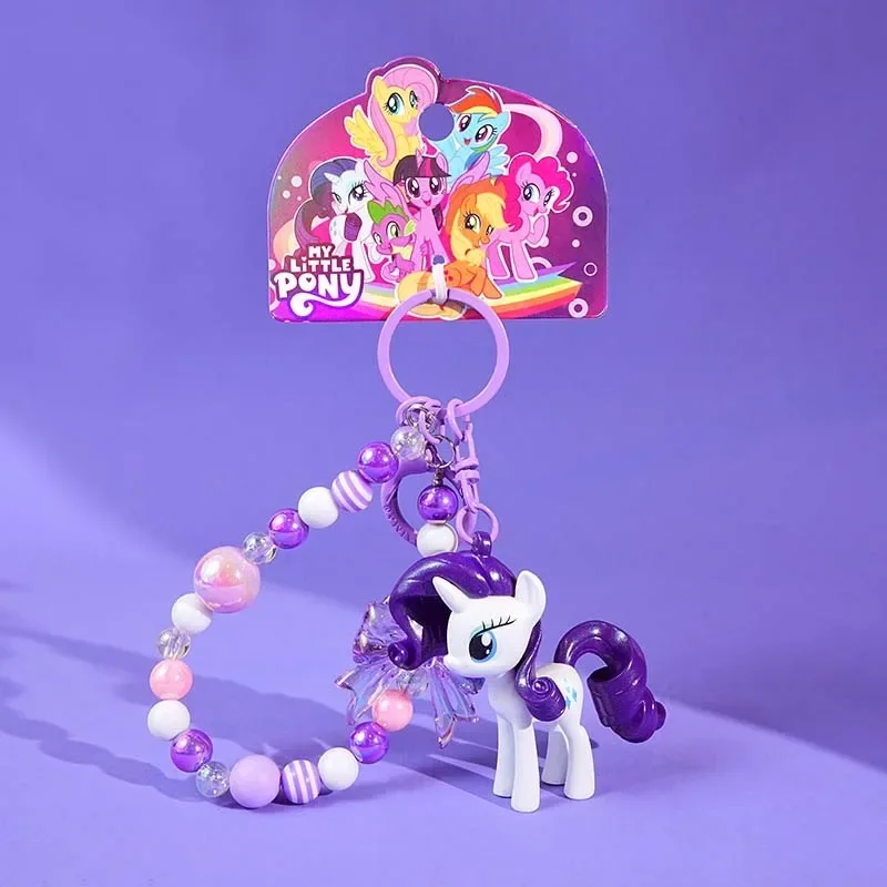 Kawaii بلدي ليتل المهر المفاتيح اكسسوارات أنيمي الشكل لعبة كيرينغ دمية فتاة هدية الكريسماس الشفق البريق Fluttershy #2