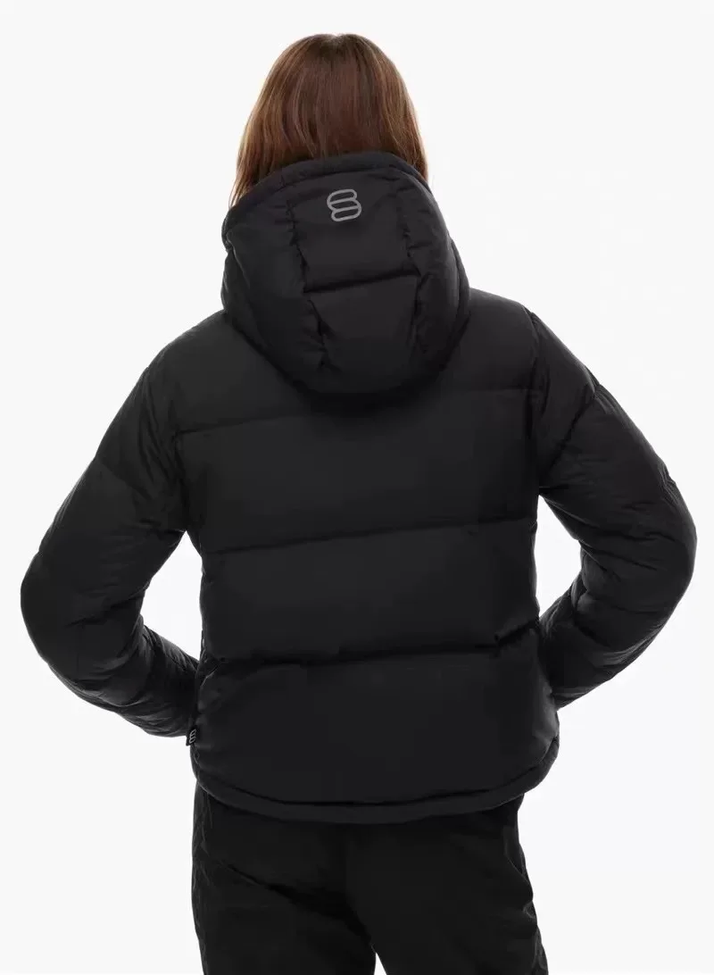 Aritzia Tna Chaqueta de plumón Rudy Mismo estilo Goose Down Mist Abrigo corto grueso con capucha