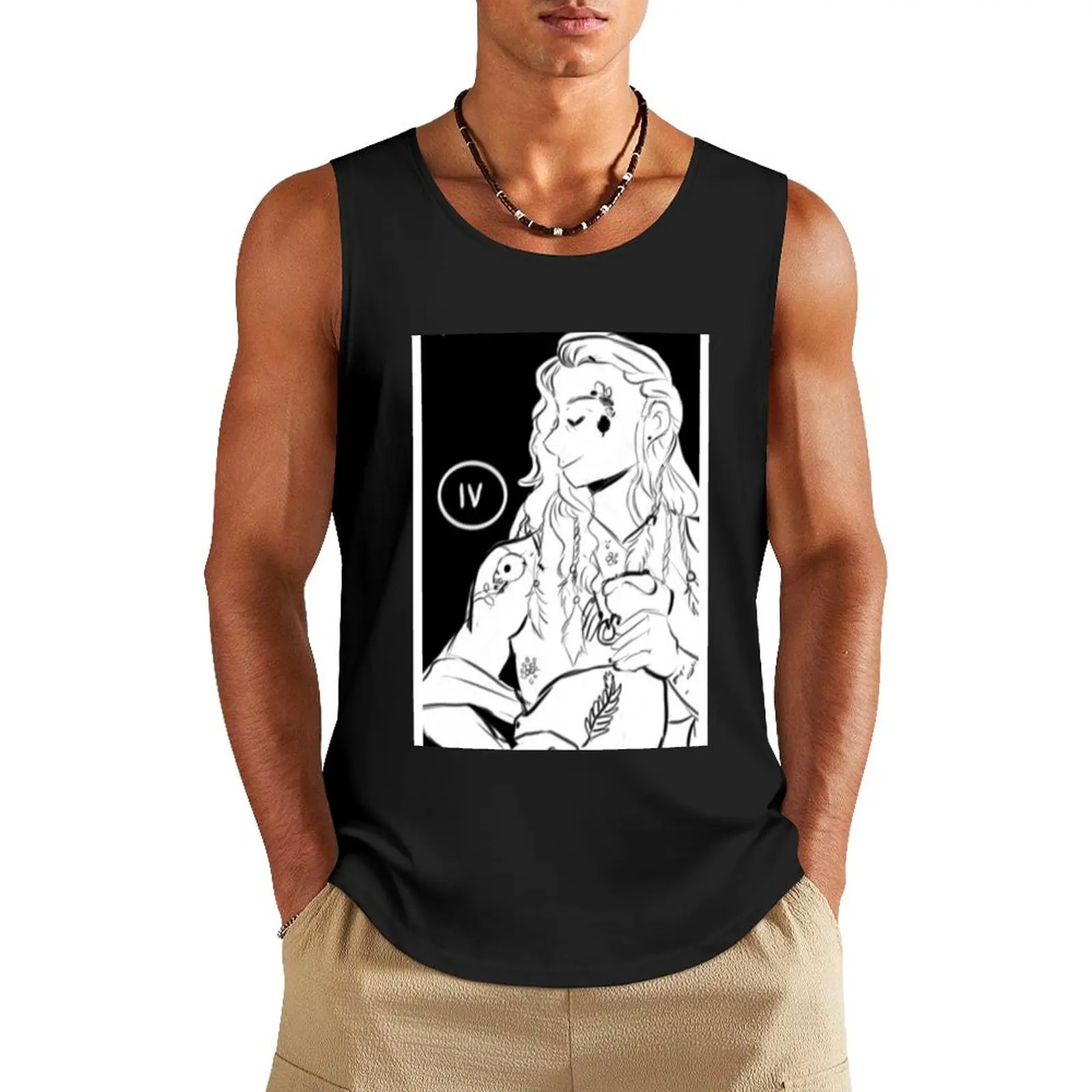 The Merchant Queen Evolett Tarot Card Tank Top t-shirt for men gym top sleeveless sleeveless shirt man