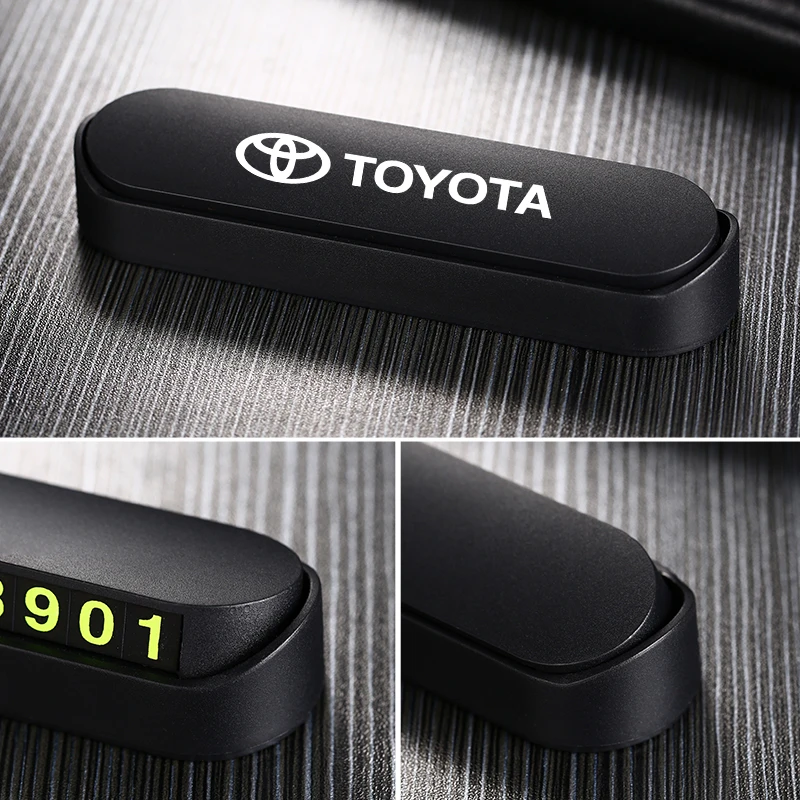 سيارة بطاقة ركن السيارة المؤقتة رقم الهاتف بطاقة لوحة رقم الهاتف توقف لتويوتا كامري Rav4 يارس كورولا هايلكس تصفيف السيارة #5