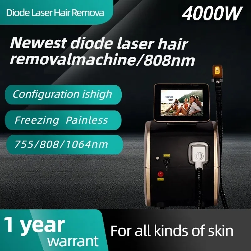 

Диодный лазер755 808 1064 нм 3 длины волны машина для удаления волос охлаждающая головка безболезненный лазерный эпилятор для удаления волос на лице и теле