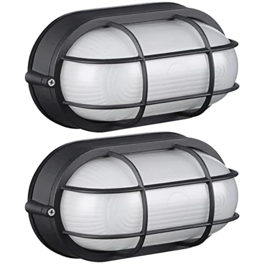 

8.5'' Bulkhead Light Fixture, Nautical Outdoor Lighting, Oval Bulkhead Wall Light, ETL and UL Listed, E26 Base, Wall and Ceilin