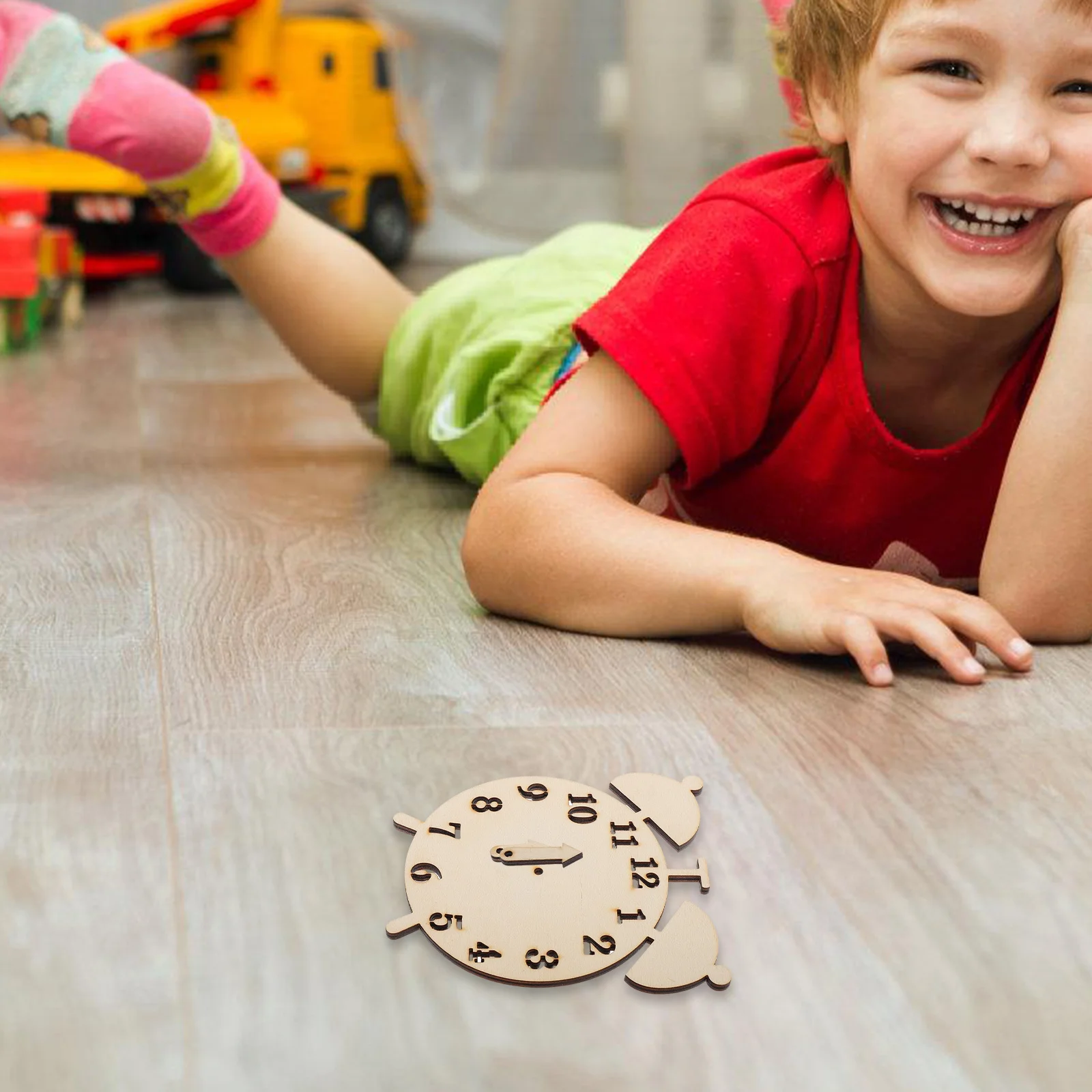 

Wooden Clock DIY Kit Handpainted Educational Montessori Early Math Learning Preschool Kids Clock Building Tools Classroom