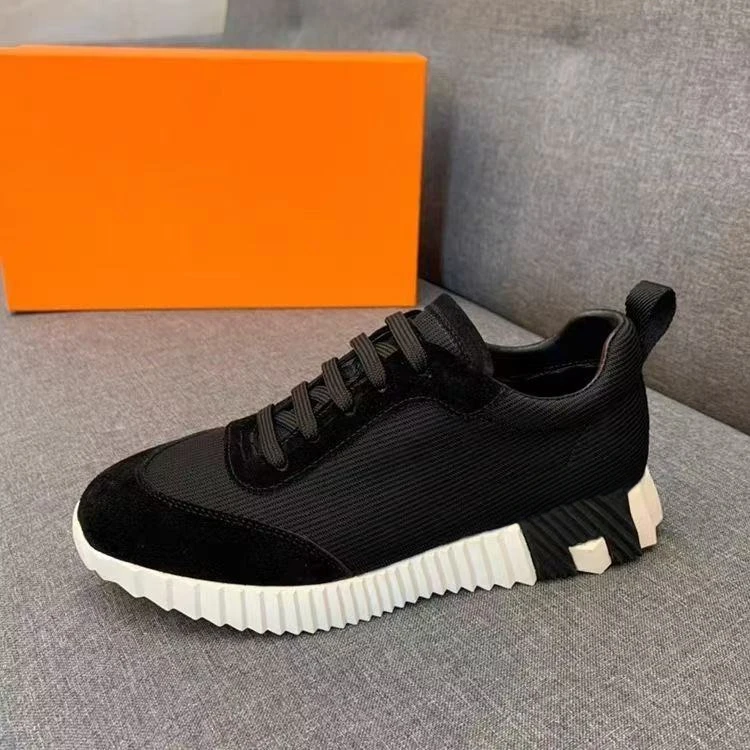 New fashion Couple sneakers High quality leather women's casual Luxury sneakers Knitted lace-up flats Casual men's shoes