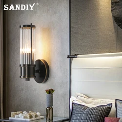 SANDIY Modern Wall Light Up and Down Bedside Lamp 2Head Corridor Sconces Home Decor Lighting Fixture for Surface Mounted Gold