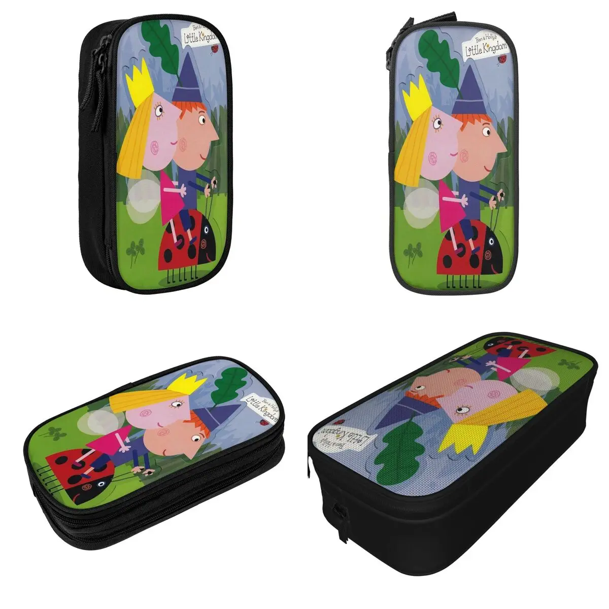 مقلمة Ben and Holly's Kingdom Ben Y Holly بطبقة مزدوجة وإكسسوارات مدرسية ذات سعة كبيرة هدية صندوق رصاص #2