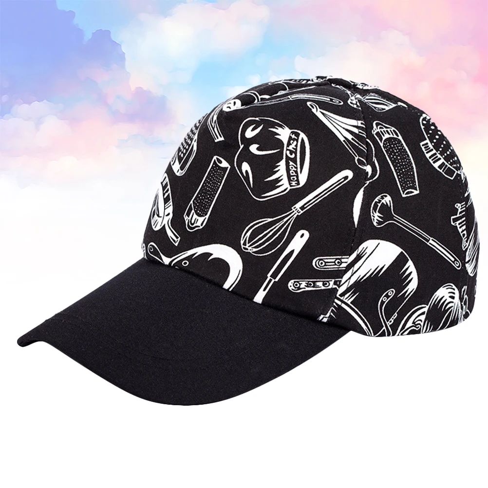 

Black Baseball Cap Waiter Hat Chefs Hats for Adults Skull Printable Women Caps Restaurant