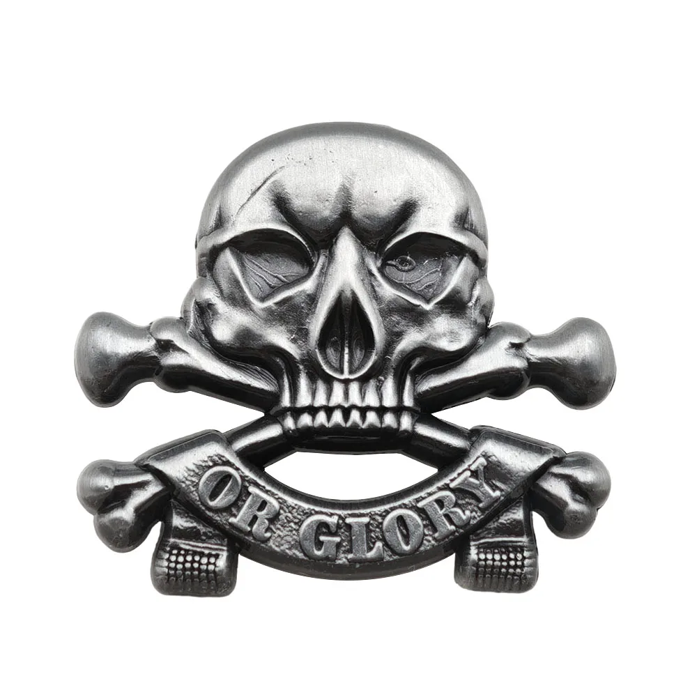 Or Glory Skull Crossbones Metal Badge 17th Lancers Cap Brooch British Army Military Enamel Pins Clothes Backpack Lapel Pin Gift