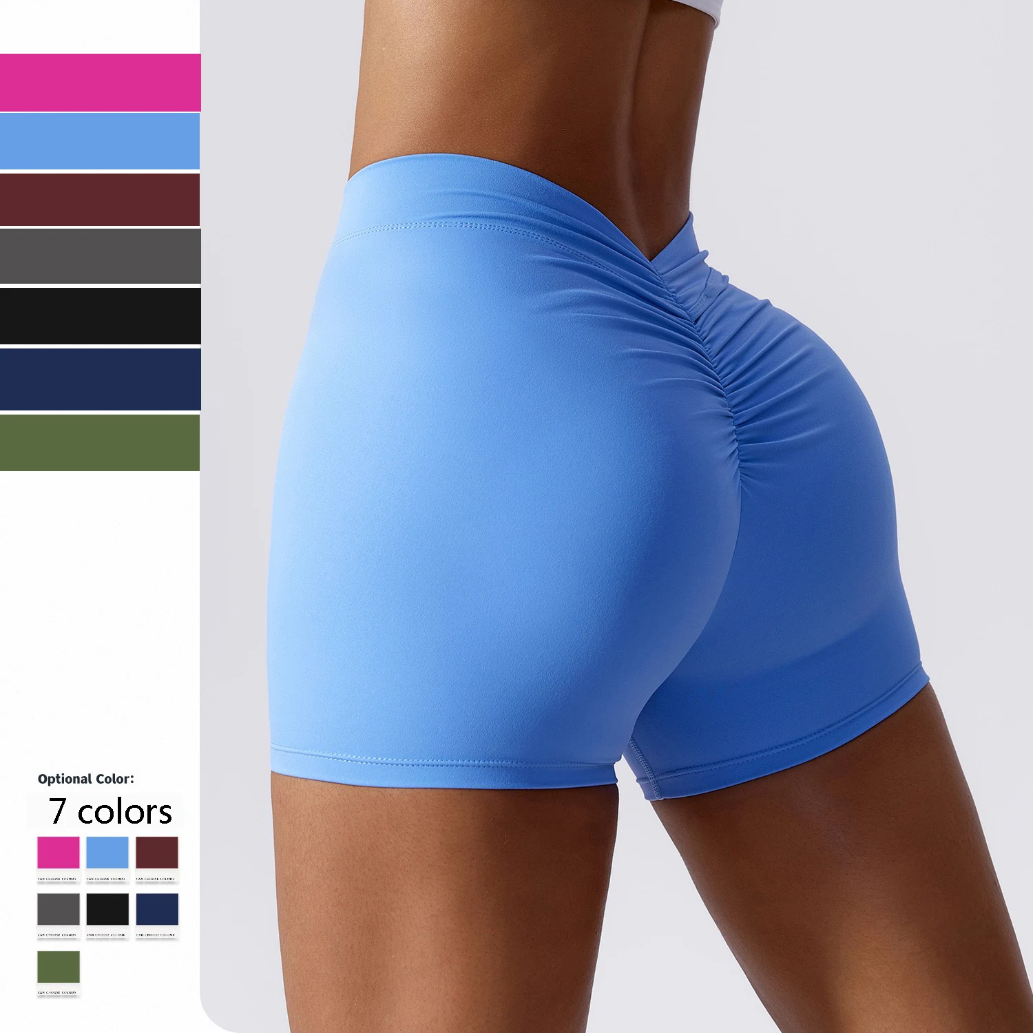 

Женские сексуальные эластичные шорты для йоги с эффектом подтяжки бедер и утяжки живота, обтягивающие фитнес-шорты для бега, для ношения на улице