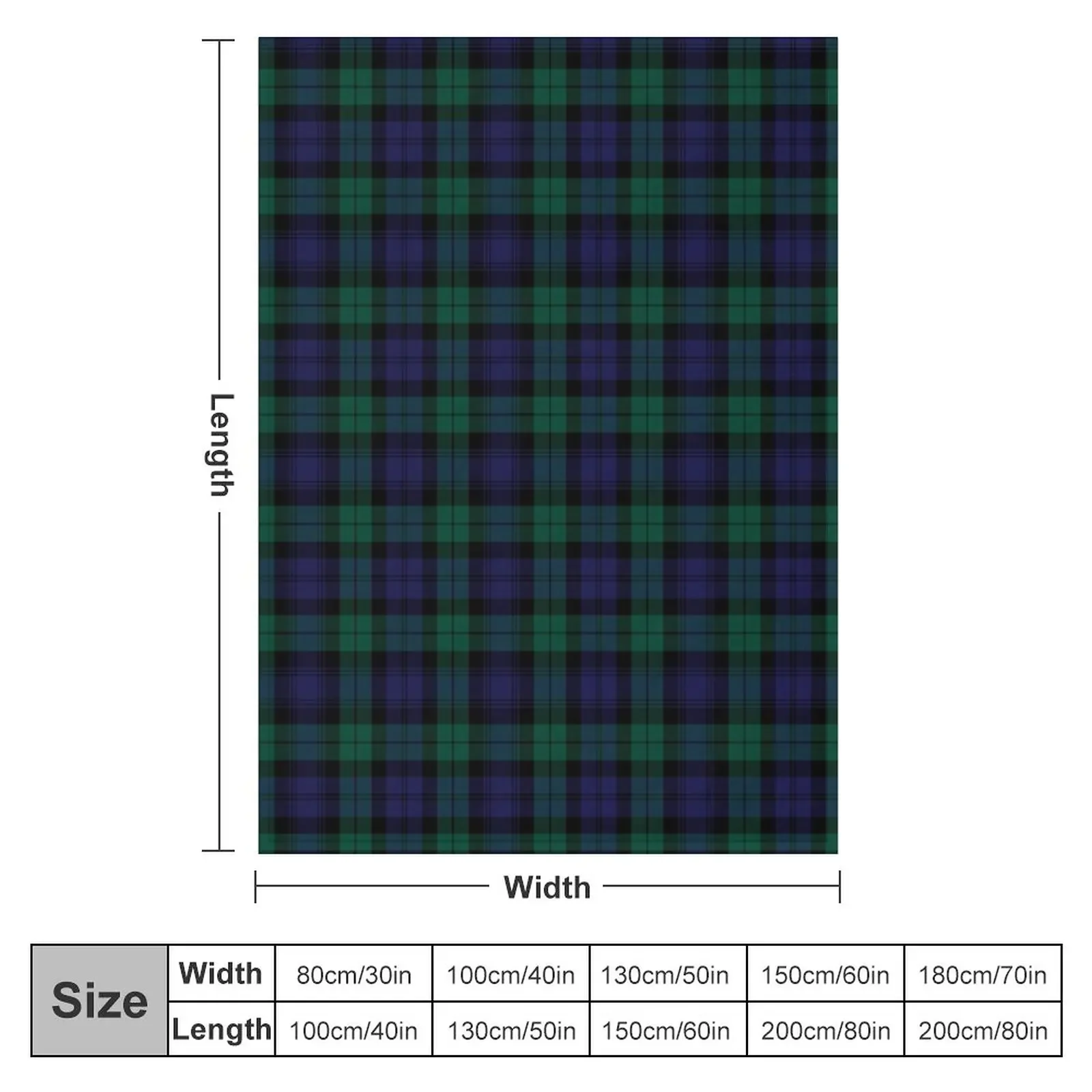 Blackwatch Tartan Modern Cute Blue and Green Plaid Throw Blanket Quilt Blanket Warm Blanket Luxury Brand Blanket Furry Blankets