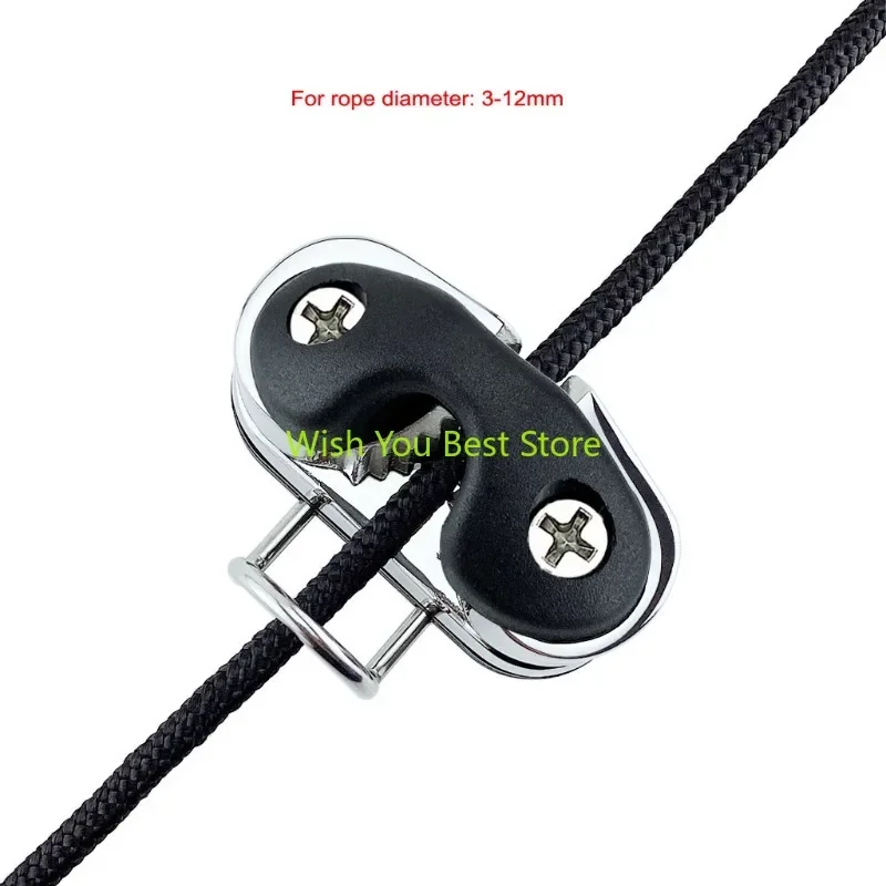 Stainless steel ball clamp with guide ring, automatic rope clamping plate