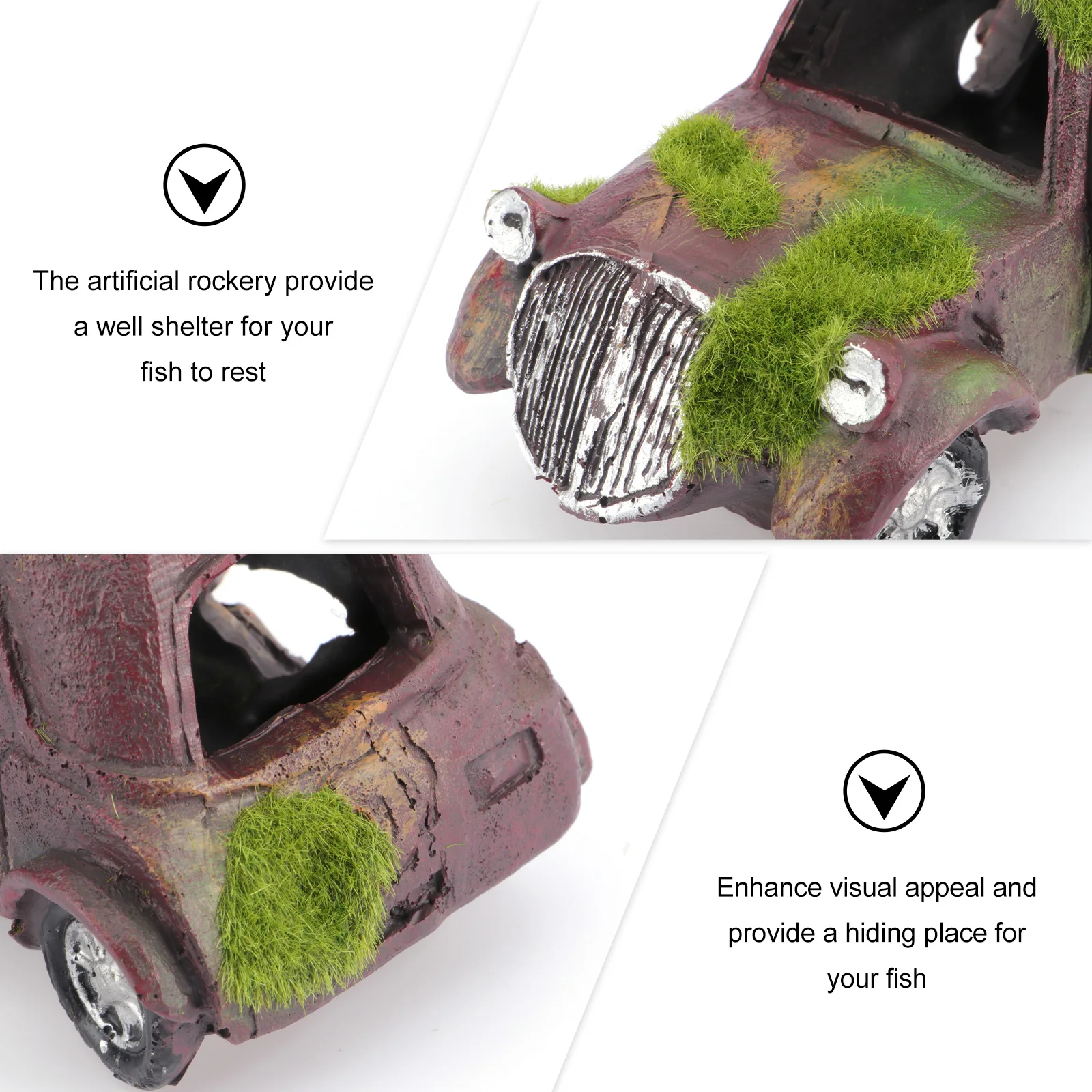 

Aquarium Ornament Fish Tank Decor Resin Imitation Old Car Creative Natural Environment Aquarium Fish Tank Decor