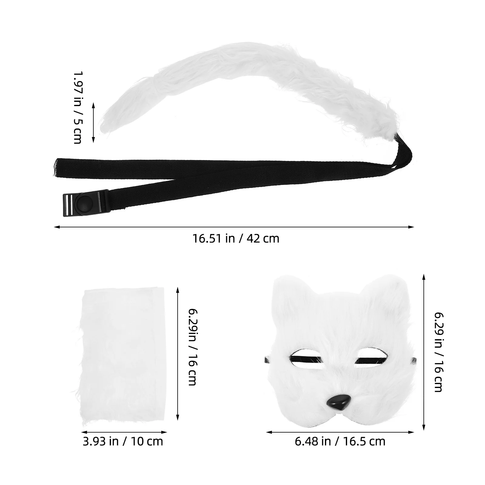 1Set Wolf Themed Cosplay Set Stylish Animal Costume Accessories for Masquerade Party Photo Props Festival Wearable Decor