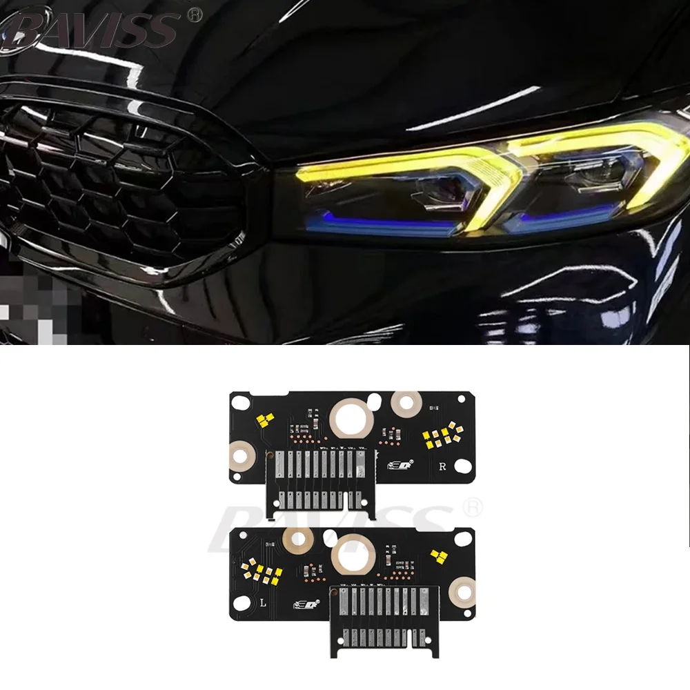 

for BMW Serie 3 Series G20 G28 i3 LCI DRL Yellow LED Panel Daytime Running Lights Red Multicolor Yellow Daytime Running Lights