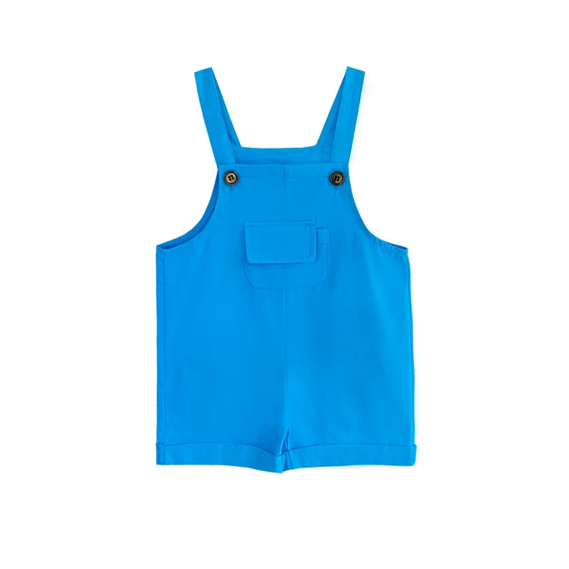 Children Hip Hop Solid Overalls Suspender Shorts Girls Dungaree Kids Candy Color Short Jumpsuit Romper Boys Streetwear Trousers