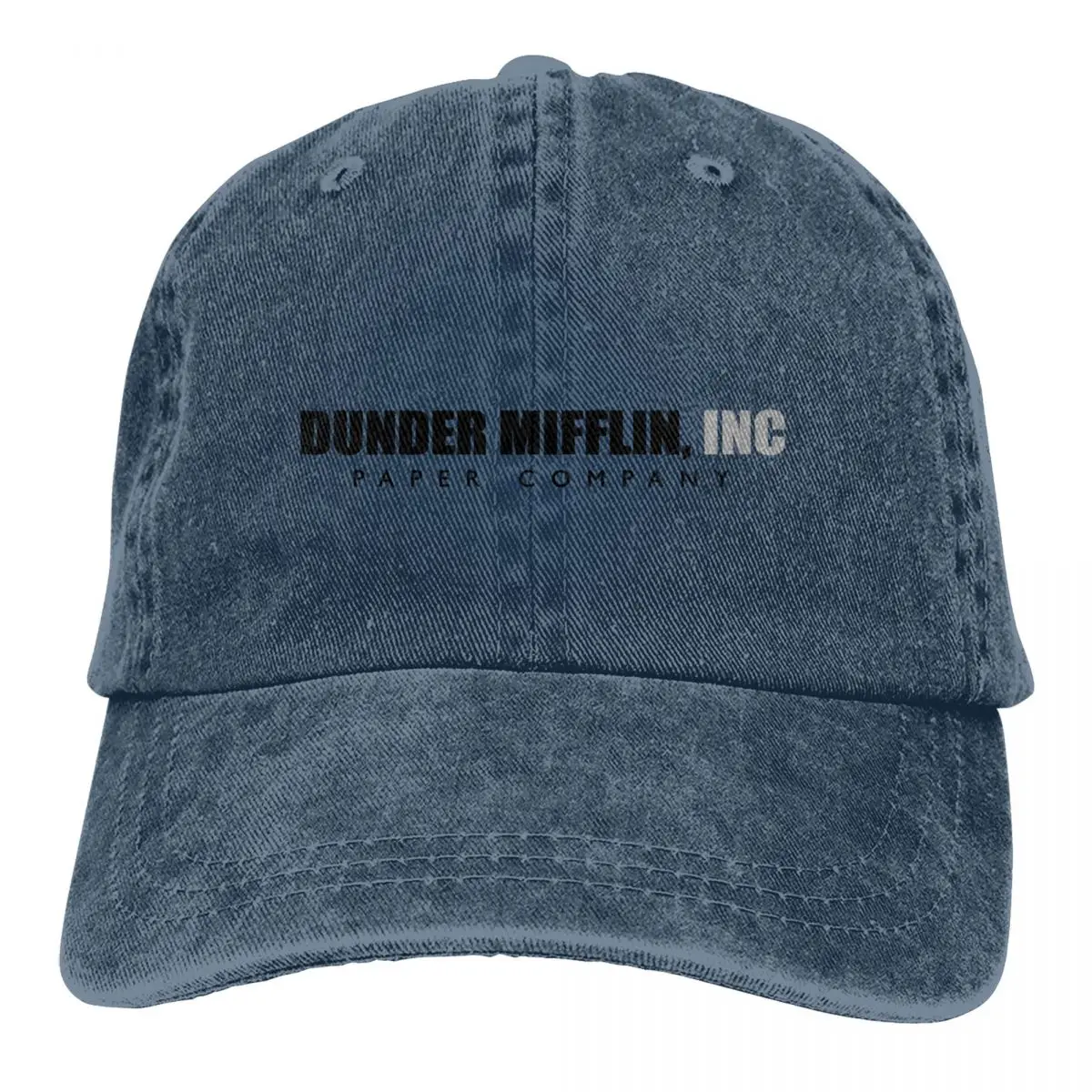 Baseball Caps Dunder Mifflin Paper Company Outfit Unisex Style Vintage Distressed Denim Washed TV Show The Office Hat Gift